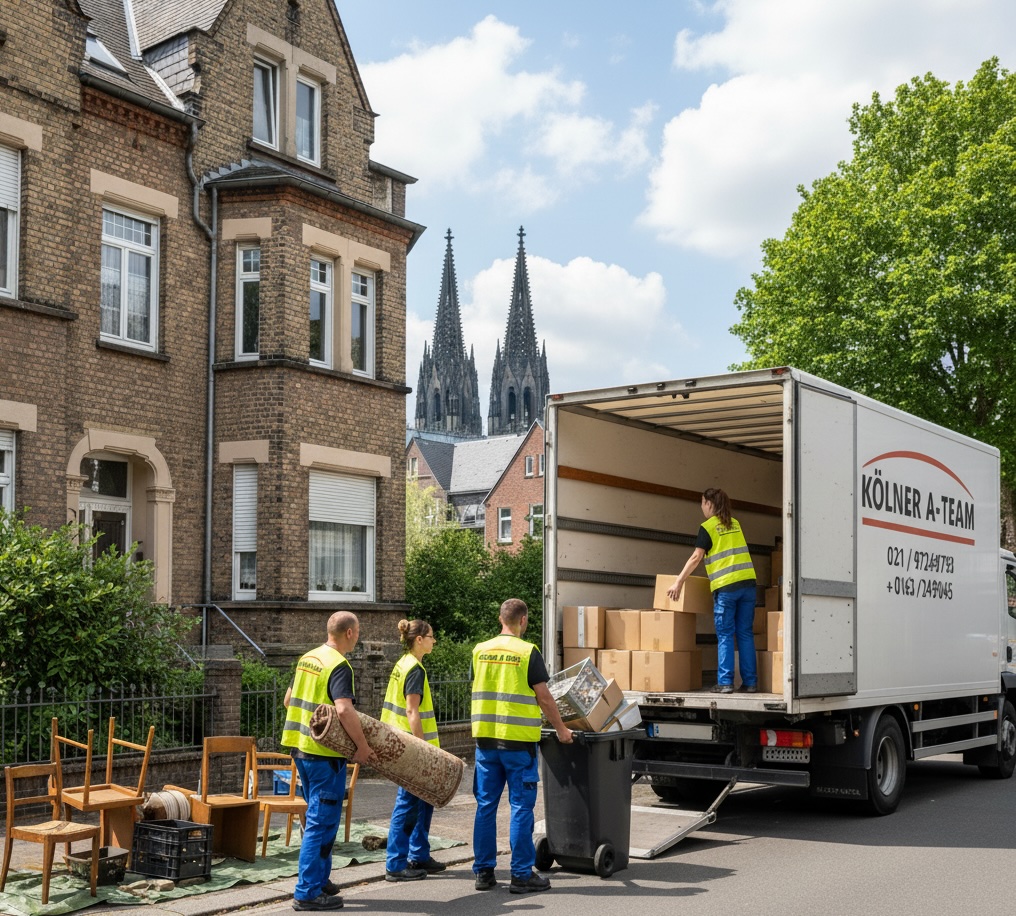 Entrümpelung von vollgestellten Häusern in Köln und Umgebung – Ihr Spezialist: Das Kölner A-Team für professionelle, umfassende und faire Räumungen